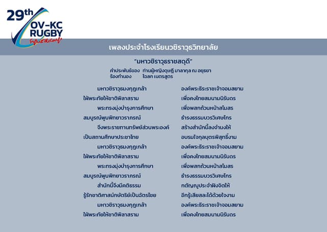 ตัวอย่างหน้า 30 ของ สูจิบัตรรักบี้ฟุตบอลประเพณี ครั้งที่ 29