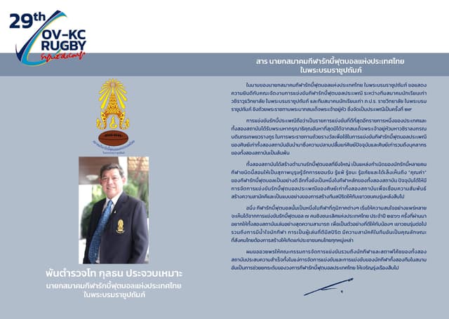 ตัวอย่างหน้า 18 ของ สูจิบัตรรักบี้ฟุตบอลประเพณี ครั้งที่ 29